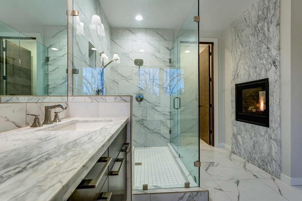 glass shower enclosure,